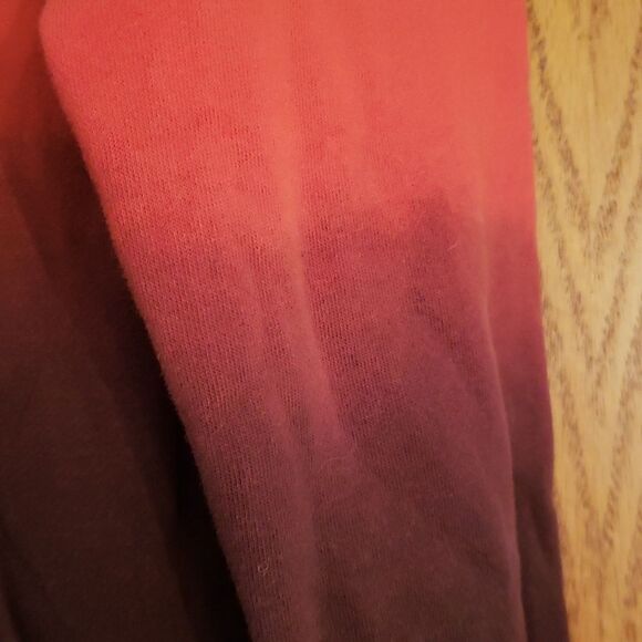 EUC Ombre Coral Purple Champion Hoodie Sweatshirt Youth Sz L - Picture 2 of 8